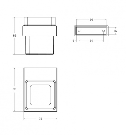 Стакан на держателеCezares оружейная сталь SLIDER-TUMS-GM 