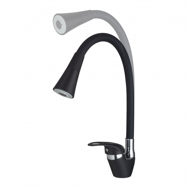 Смеситель кухни черный Latora Lux  1169LL