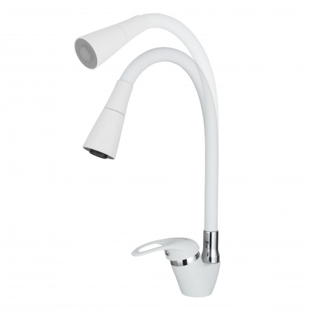 Смеситель кухни белый Graddy 11690LL